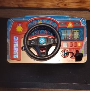 Melissa & Doug Interactive Steering Wheel Toy - Red, Blue, Black (CARDS MISSING)